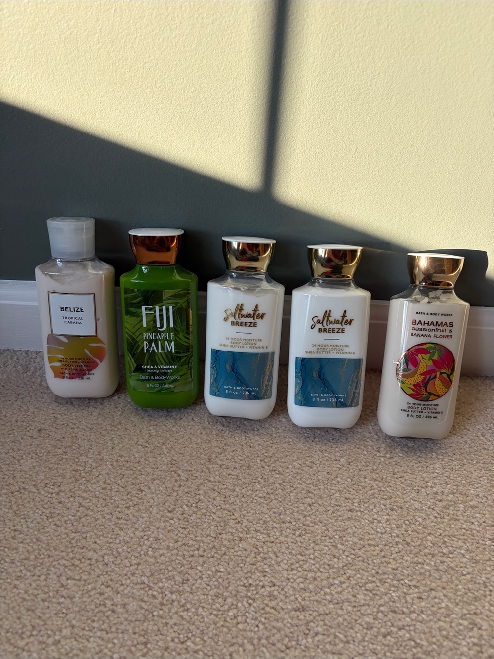Bath & Body Works Body Lotions Lot, set of 5 NEW